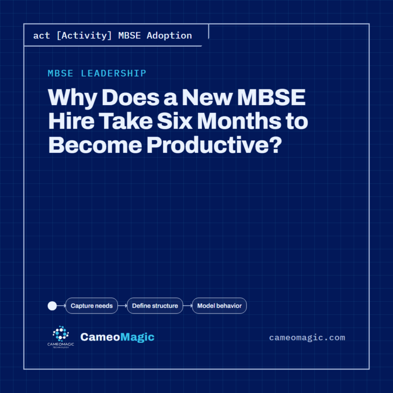 Why Does a New MBSE Hire Take Six Months to Become Productive? — CameoMagic